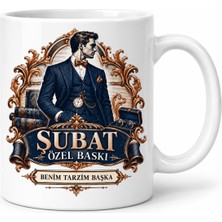 Soi Home Şubat Özel Baskı Beyefendi Tasarımlı Porselen Kupa - Model 1155 Soı
