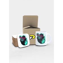 Rafta Tasarımlı Baskılı Kupa Bardak Seti Eğlenceli Özel Hediye Mug