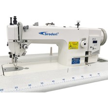 Broderi Direct Drive Ayak Transportlu Büyük Mekik Deri Makinası