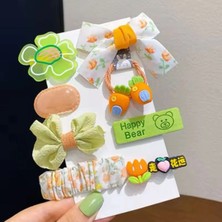 Syn Shop Kawai Kore Japon Y2K Kpop Çiçek Teddy Ayıcık Kelebek Kurdele Fiyonk Kız Çocuk Kadın Saç Toka Set
