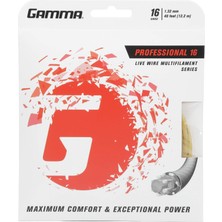 Rafta Gamma Sports Live Wire Tenis Raketi Teli Multifilament Serisi – Olağanüstü Güç ve Daha Iyi Kontrol Için Yumuşak Destekli His, Kola Nazik Davranır – 16L, 17 Veya 18 Ölçü (Doğal)