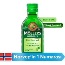 Möller's Omega-3 Doğal Elma Aromalı Sıvı Balık Yağı 150 ml
