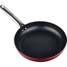 Rafta Master Daily Titanium 24CM Tava, Çelik Sap Metalik Kırmızı