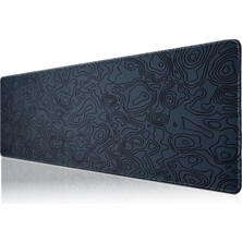 KlasseGear Klasse Pro - 5 Farklı Model Dikişli Kenar 120X60 cm Oyuncu Gaming Mouse Pad (Dark Grey Map Lines)