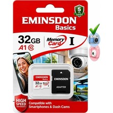 Eminsdon 32GB Hafıza Kartı Mini Kamera Ev Araç Güvelik Kamerası Uyumlu Telefon Micro Kart CLASS10