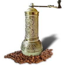 Rafta Tr Nostaljik Osmanlı Kahve Değirmeni, Baharat Değirmeni Topuz Hazneli (Altın)