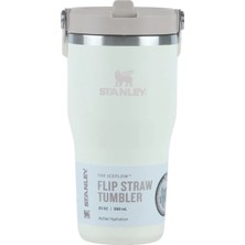 Stanley The Iceflow Flip Straw Pipetli Termos Bardak 0.59 Lt Matara Bej, 10-13425-0119