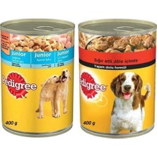 Rafta Tr Köpek Konserve Maması Seti, Yavru ve Yetişkin, 48 Adet, 400 gr