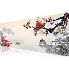 KlasseGear Klasse Pro - 10 Farklı Model Dikişli Kenar 90X40 cm Oyuncu Gaming Mouse Pad (Cherry Blossom, 90X40 Cm)