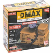 Rafta Tr Çift Girişli Hava Kompresörü, 12V-220V, 250 Psı, Sarı