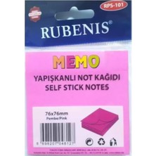 Rafta Tr RPS100 Yapışkanlı Not Kağıdı 76 * 76 mm 100 Yaprak Pembe