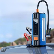Rafta Tr Airpro 4 In 1 Şarjlı Akü Ateşleyici Hava Kompresör Lastik Şişirici Powerbank 5 Çeşit LED Işık
