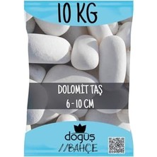 Defne Store Ahs Beyaz Dolomit Taş 10 kg 6-10 cm Dere Çakıl Taşı Bahçe Peyzaj Süs Taşı Saksı Teraryum Akvaryum Taşı