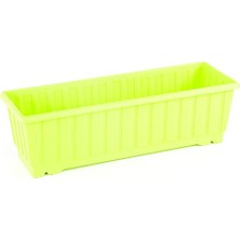 Defne Store S232 Klasik Balkon Saksı Tabaklı 49CM, 7.4 Litre Fıstık Yeşili
