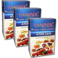 Defne Store Hanzade Bitkisel Propolisli - C Vitaminli - Kara Mürverli Atom Çayı Kış Çayı 150 gr x 3 Adet