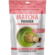 Defne Store Çilek Aromalı Matcha Çayı Tozu 50GR - Glutensiz