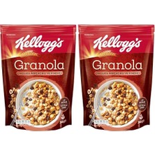 Defne Store Kellogg's Granola Çikolata Parçacıklı ve Fındıklı 340 Gr,%44 Yulaf Içerir,lif Kaynağı,%11 Belçika Çikolata Parçaları,antioksidan Içerir,kahvaltılık Gevrek,müsli 2li Paket
