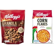 Defne Store Kellogg's Granola Çikolata Parçacıklı ve Fındıklı 340 gr & Corn Flakes 400 gr
