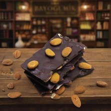 Defne Store Dark Brown Bademli Beyoğlu Çikolatası%54 Bitter Oranı 250 Gram