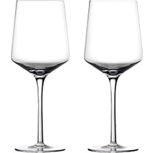 Defne Store Zone Denmark Rocks Kristal Camdan Kırmızı Şarap Kadehi, 40 Cl, 2'li Set, Şeffaf