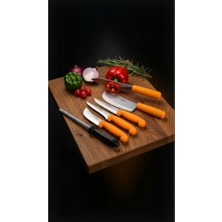 Defne Store Bıçak Seti, Profesyonel 5 Parça Mutfak Soğan Satırı, Kesme, Doğrama Bıçakları & Masat