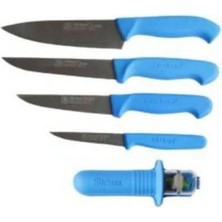 Defne Store Sürmene Şef Bıçak Seti 4 Ad. Bıçak + 1 Ad. Bıçak Bileyici