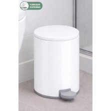 Myg Plus Cigo 3 Lt Banyo Mutfak Ofis Çelik Çöp Kovası - Beyaz