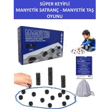 Keyifli Manyetik Taş Oyunu - Manyetik Satranç, Mıknatıslı Taş Oyunu, Eğitici Masa Oyunu, Konsantrasyon ve Mantıksal Düşünme Geliştirici, Ebeveyn-Çocuk Iletişimi, Seyahat Oyunu