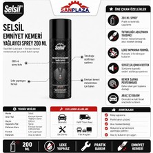Emniyet Kemeri Yağlayıcı Sprey 200 ml Düzgün Sarılması Için Bakım Koruyucu Sprey 1-2-3-5-36 Adet (1 Adet)
