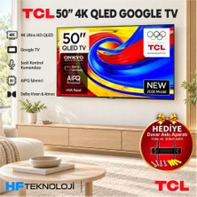 Tcl Premium 4K Ultra Hd 50" 127 Ekran Uydu Alıcılı Google Smart QLED Tv + Duvar Askı Aparatı HEDİYE