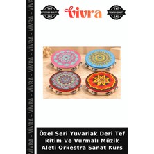 Özel Seri Yuvarlak Deri Tef Ritim ve Vurmalı Müzik Aleti Orkestra Sanat Kurs