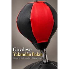 Zenviaa Yaylı Masaüstü Boks Topu Siyah Yuvarlak Tabanlı