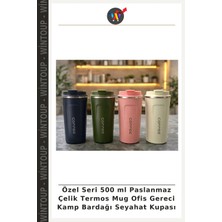 Wintoup Özel Seri 500 ml Paslanmaz Çelik Termos Mug Ofis Gereci Kamp Bardağı Seyahat Kupası