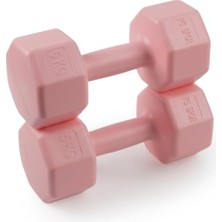 aklow akyoleticaret 2 Adet 5 kg Pembe Dambıl Seti – 10 kg Toplam Ağırlık, Fitness ve Güç Antrenmanı