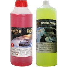 aklow akyoleticaret 2'li Antifriz Seti, -22°c Cam Suyu 1 L + -42°c Kırmızı Antifriz 1,5 L LKCSKA2S