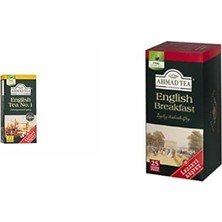 aklow akyoleticaret English No.1 Tea Bardak Poşet Çay 25'li 50 G ve English Breakfast Bardak Poşet Çay (25'li)