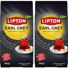 aklow akyoleticaret Lipton Earl Grey Dökme Bergamot Aromalı Siyah Çay Özel Seri 500 G (2 Paketi)