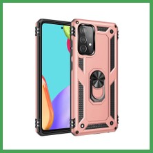 Liyanos Samsung Galaxy A32 Uyumlu Kılıf Sofya Yüzüklü Silikon Kapak - Rose LYN00001