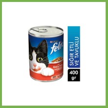 Felix Konserve Sığır Etli Yaş Kedi Maması 400GR 1 Adet Umt