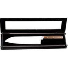 Özel Seri El Yapımı Profesyonel Yekpare Çelik Bilezikli Santoku Şef Bıçağı 33CM