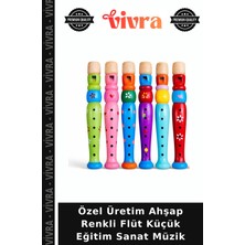 Özel Üretim Ahşap Renkli Flüt Küçük Eğitim Sanat Müzik