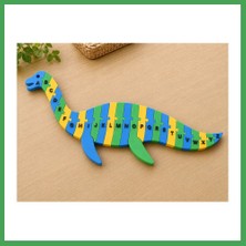 Liyanos 3D Baskı Dinozor Şeklinde Alfabe Puzzle - A-Z Harf Eşleştirme Oyuncağı LYN00001