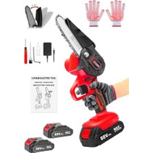 Steiner Alman 88 V 5 Ah Çift Akülü Dal Kesme 10 cm Palalı Budama Testere Bıçkı Makinesi Çantalı