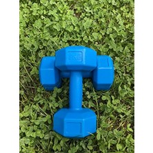 Bomii Dambıl Seti Köseli Vınyl 2 kg Ağırlık Seti 2 kg x 2 Adet = 4 kg