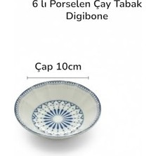 Bomii Etnik Porselen Çay Tabağı 10 cm 6'lı