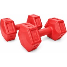 Bomii Ecgspor 3 kg Kırmızı Dambıl Seti 3 kg x 2 Adet Toplam 6 kg Ağırlık Seti