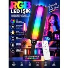 Bomii Profesyonel Rgb Video Işığı Kumandalı LED Çekim Lambası Ayarlanabilir Parlaklık Fotoğraf ve Canlı Yayın Işığı