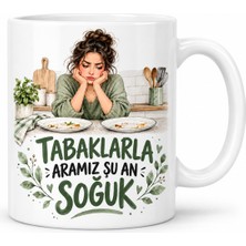 Salmore Bulaşıkla Göz Göze Tasarımlı Porselen Kupa - Model 1213 Bty
