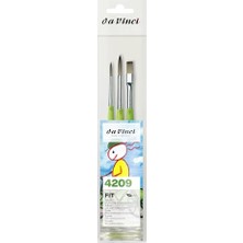 Bomii Fit Sentetik, Seri 4209, Set, 3 Fırça, Çok Yönlü, Akrilik, Gouche, Tempera, Kağıt ve Karton Için, Hobi ve Okul Için, Kısa Sap, Almanya'da Üretilmiştir, Boyut 4, 8, 8