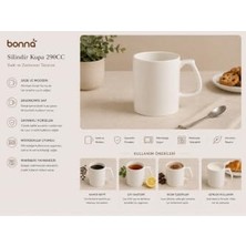 Bomii Bonna Porselen Silindir Kupa 290CC, Iç Mekan Kullanımı Için